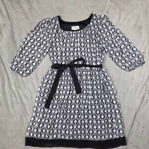 Sweet Storm Black White Mini Dress L Office Dress